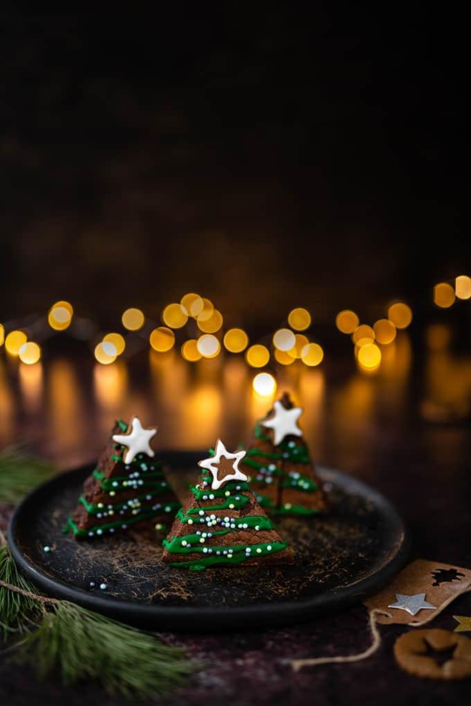 Χριστουγεννιάτικα Μπράουνις 2 festive Christmas tree brownies