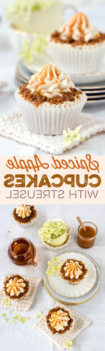 Ονειρικά, αρωματικά cupcakes μήλου με βουτυρόκρεμα μήλου και επικάλυψη streusel