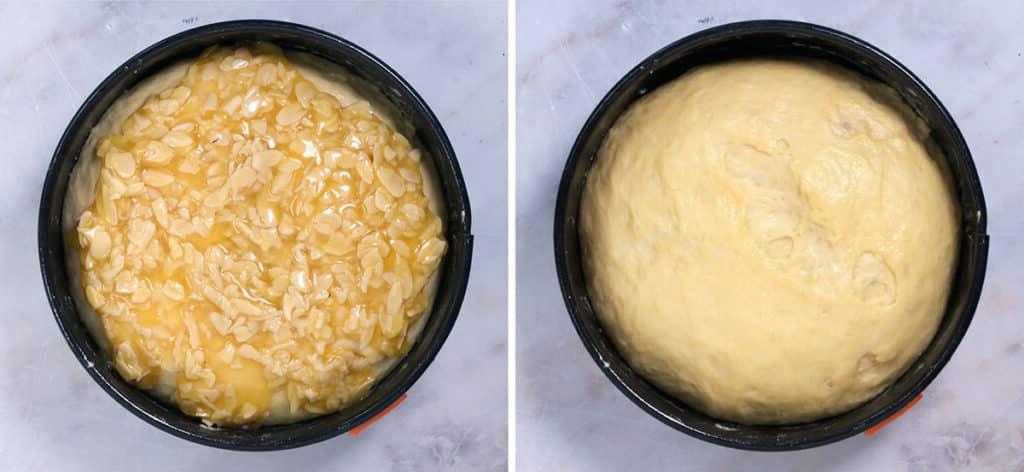 Γερμανική bienenstich kuchen έτοιμη για ψήσιμο