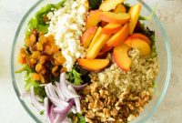 Peachy Feta Quinoa Salad
