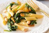 White Bean and Parmesan Spinach Pasta