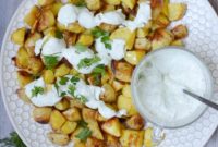 Crispy Roast Potatoes with Zesty Herb Sour Cream