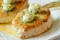 Lemon Basil Butter Baked Swordfish