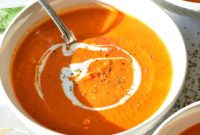 Velvety Roasted Red Pepper and Tomato Soup