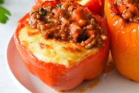 Guilt-Free Lasagna Stuffed Peppers