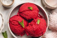 Easy Blender Raspberry Sorbet
