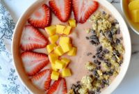 Tropical Strawberry Mango Smoothie Bowl