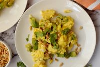 Avocado Pine Nut Scramble
