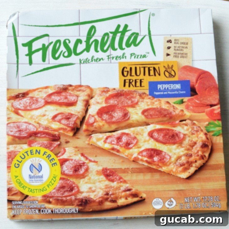 Delicious gluten free products including waffles and pizza