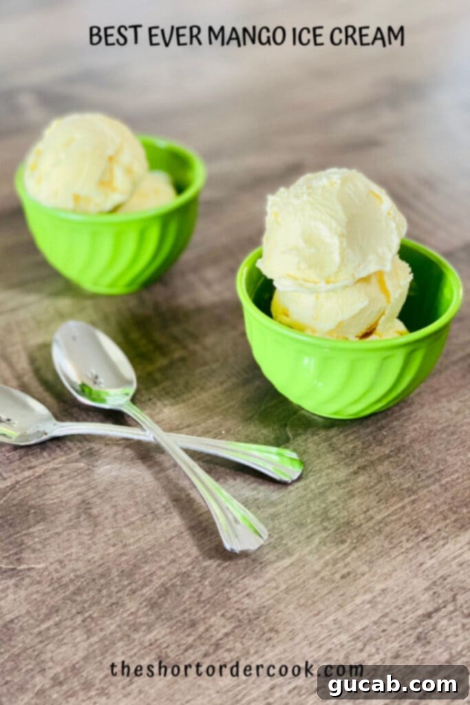 21 Must-Try Cuisinart Ice Cream Maker Recipes 3 a bowl of mango ice cream