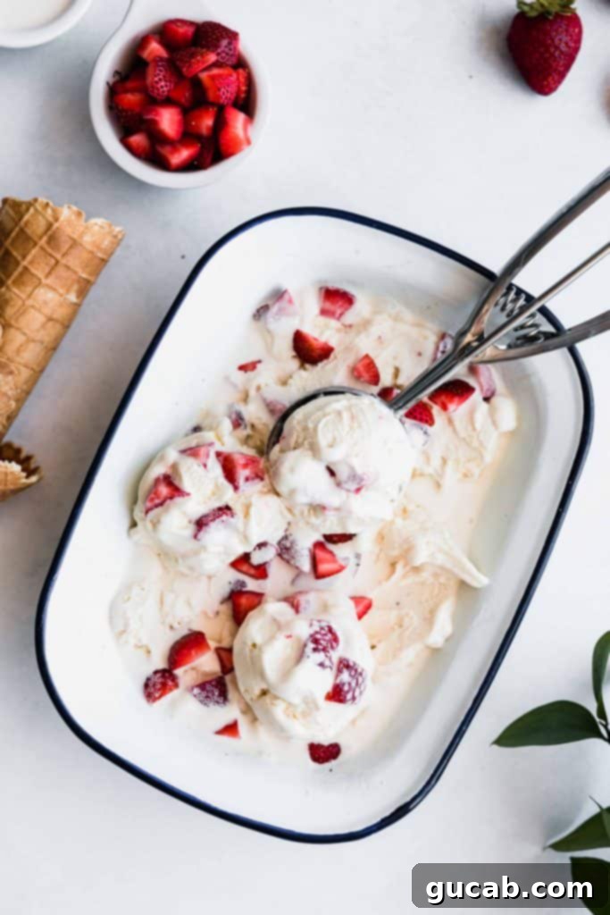 21 Must-Try Cuisinart Ice Cream Maker Recipes 23 a container of strawberry cheesecake ice cream