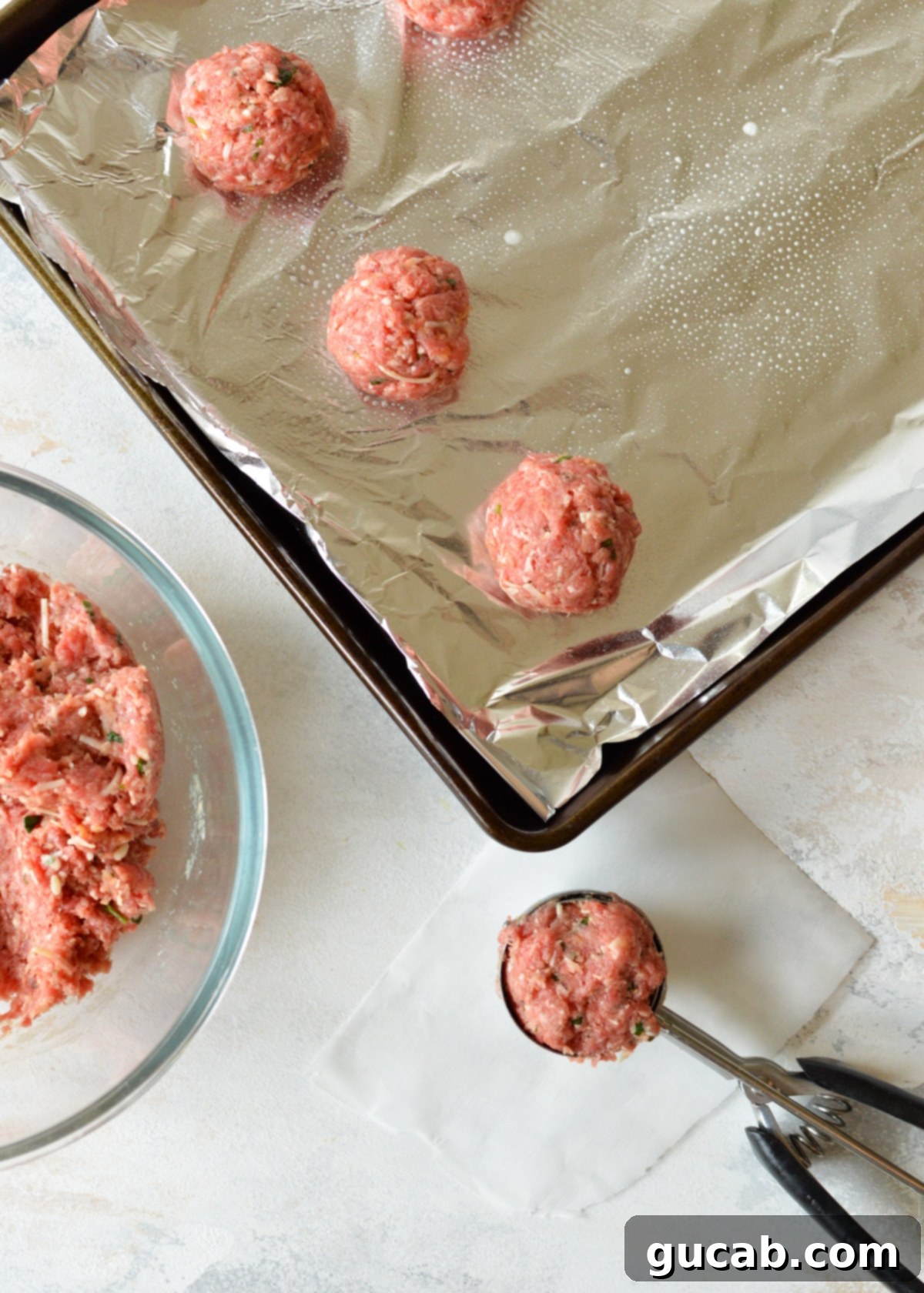 meatballs on a sheet pan