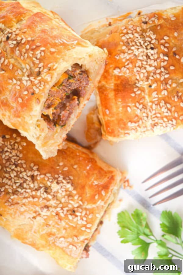 flaky golden sausage rolls, perfect for a snack or meal