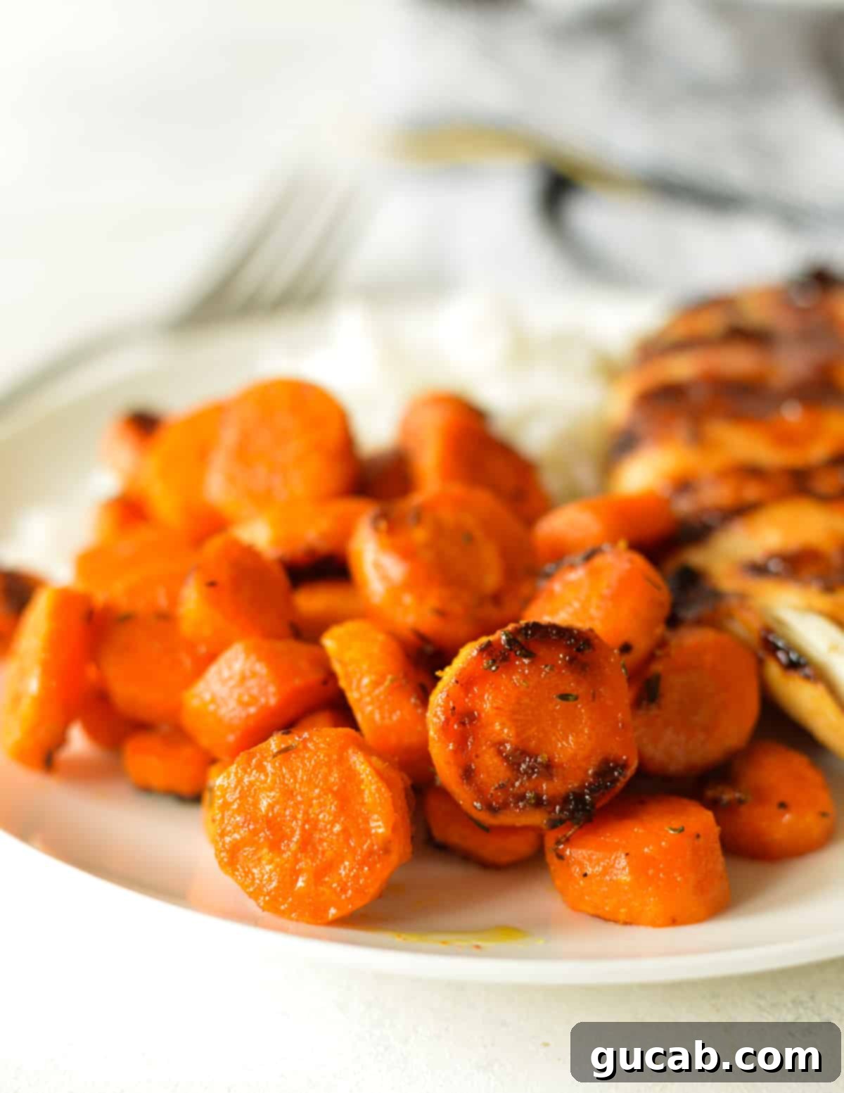 grilled carrots on a plate
