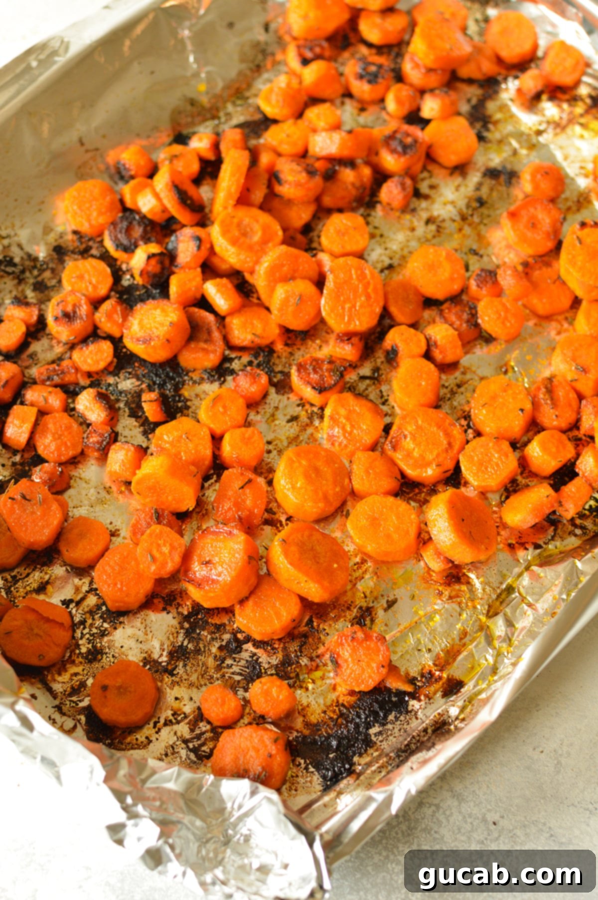 grilled carrots in foil 