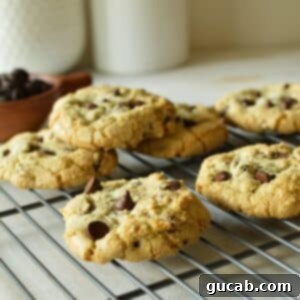 chocolate chip cookies on a wire rack