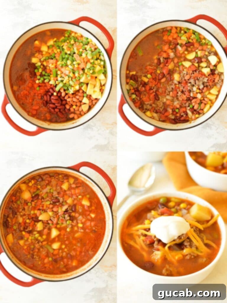 Ranch Hand's Robust Stew 5 Cowboy soup simmering in a Dutch oven