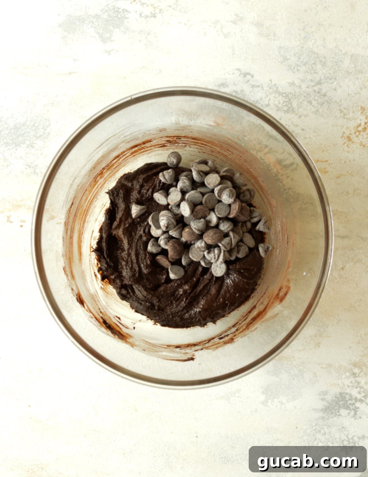 Ultimate No-Bake Brownie Batter 7 brownie batter with chocolate chips on top