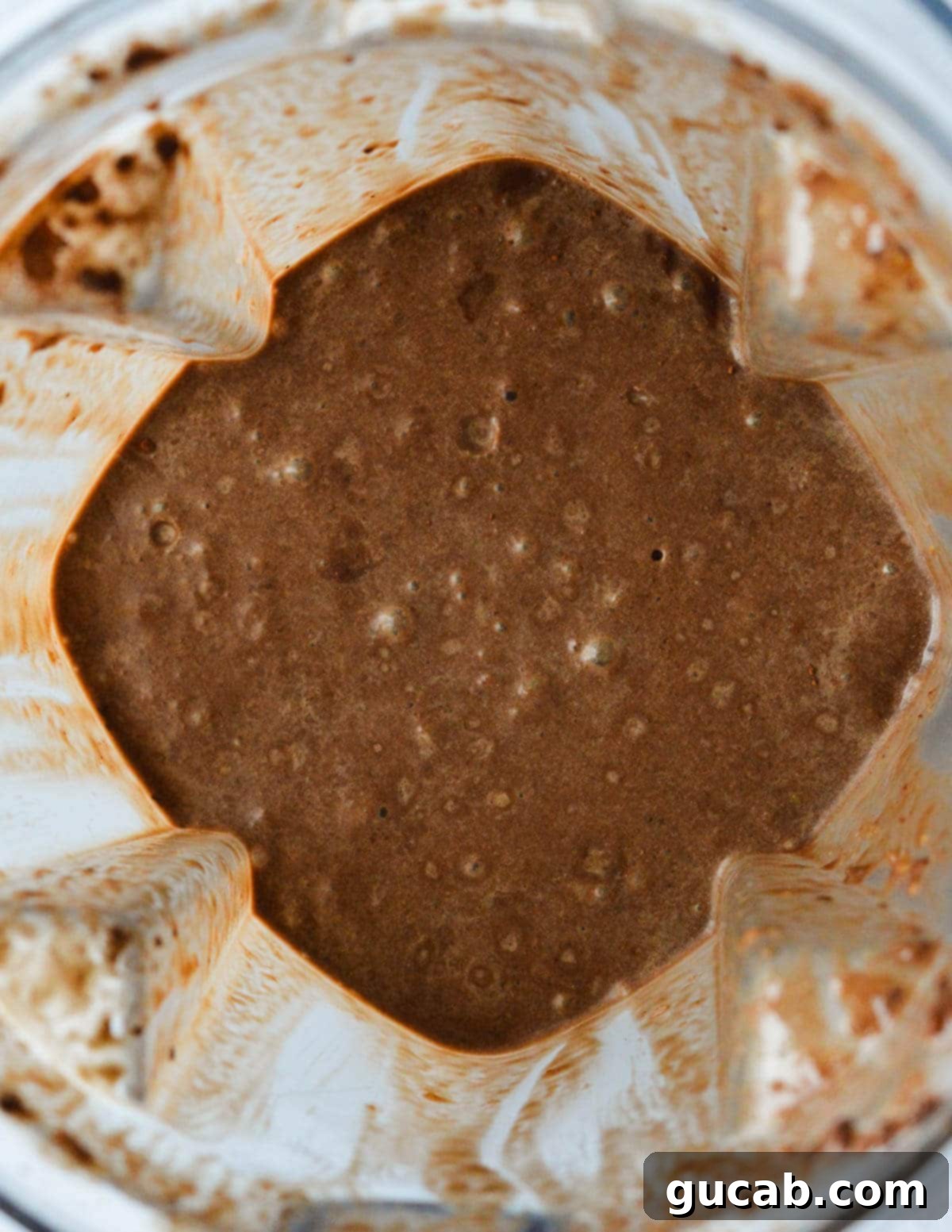 Decadent Chocolate Coffee Smoothie 6 mocha smoothie in a blender.