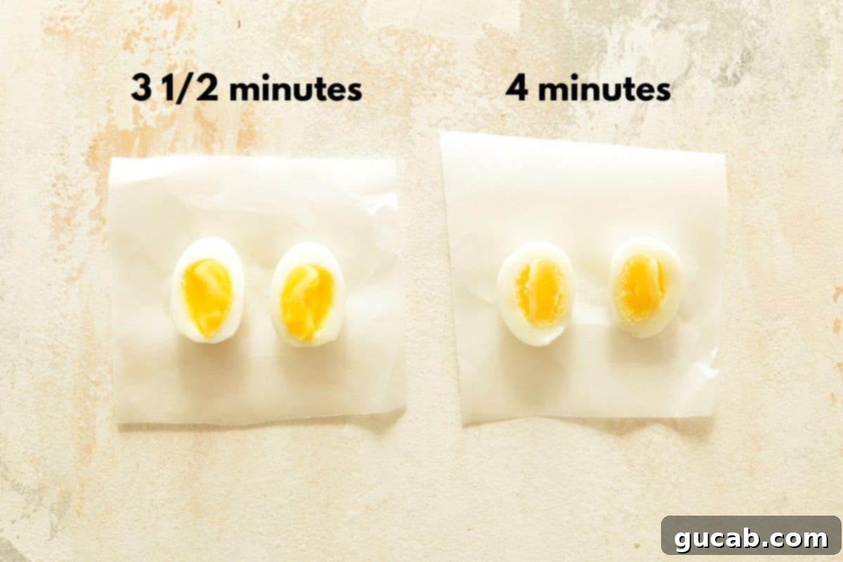 medium boiled quail eggs