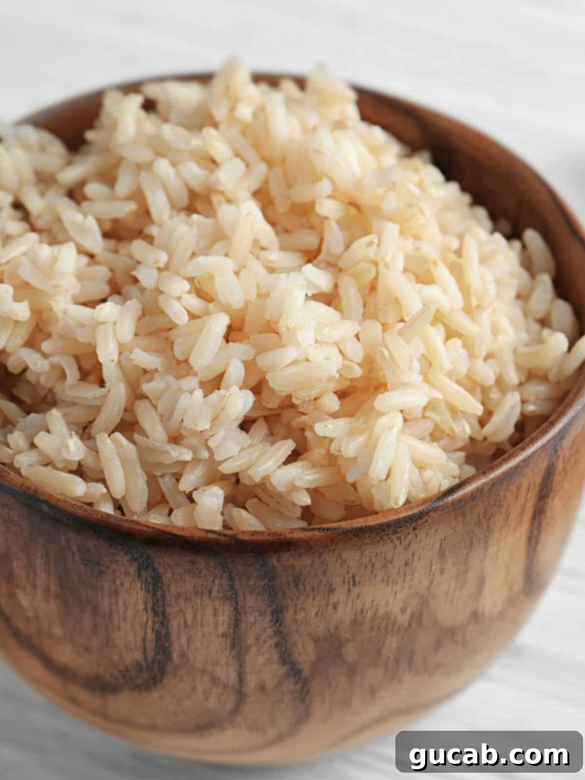 a bowl of brown rice.