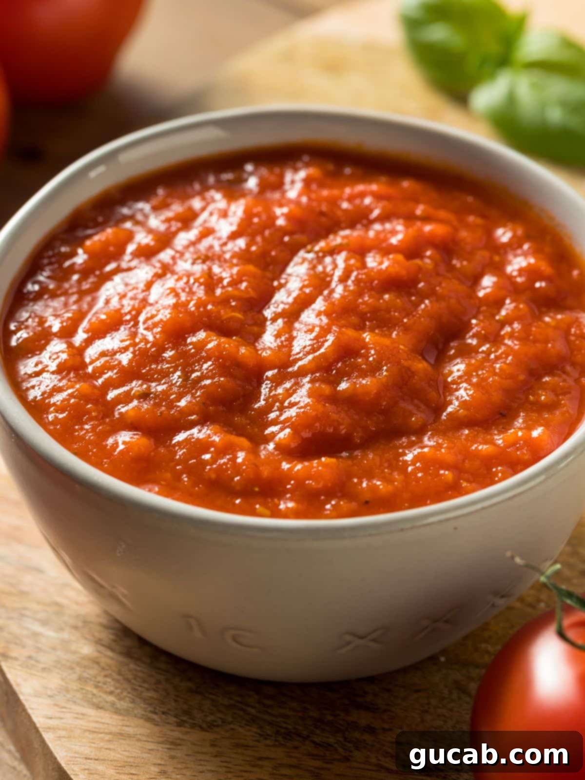 Your Ultimate Guide to Dominos Gluten Free Pizza 4 A rustic bowl filled with rich, red pizza sauce.