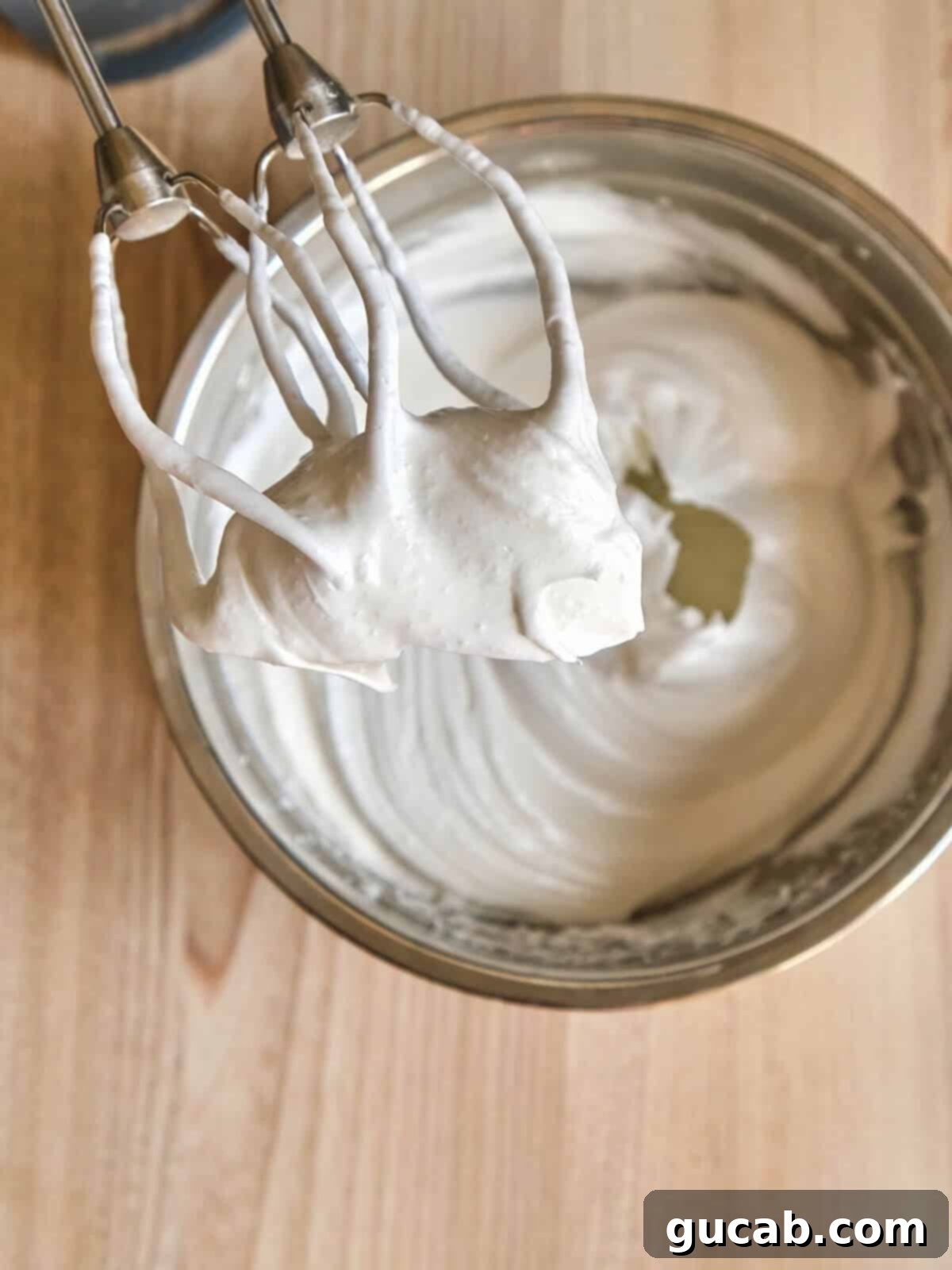 whipped egg whites. 