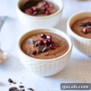 bowls of chocolate mousse