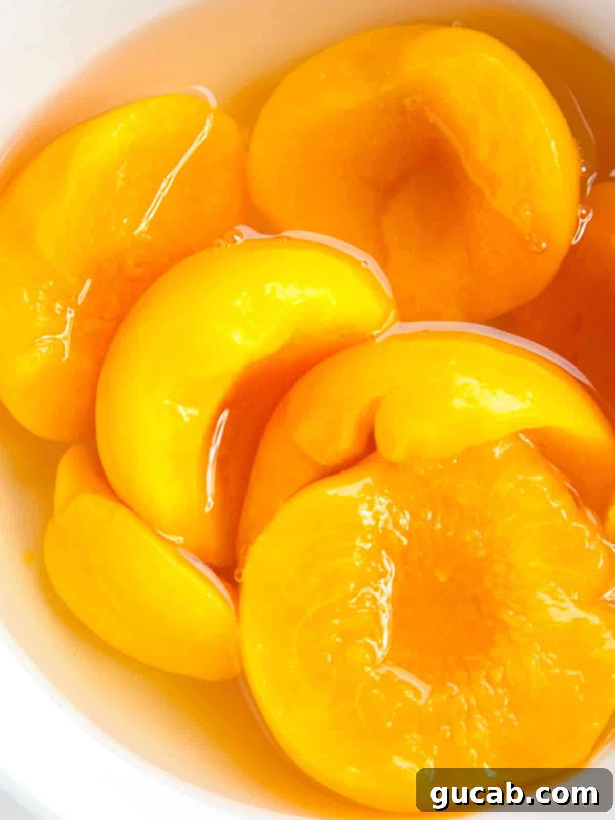 canned peaches in juice. 