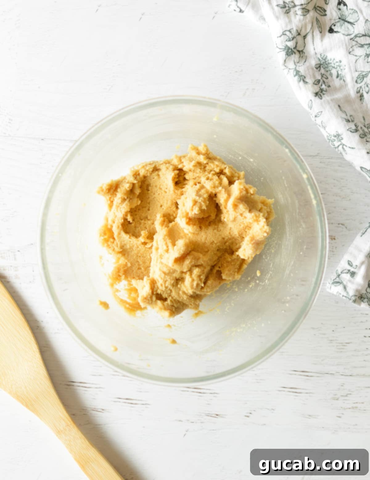 Soft and Chewy Oatmeal Bliss 5 creamed butter and sugar in a bowl, showing the fluffy texture