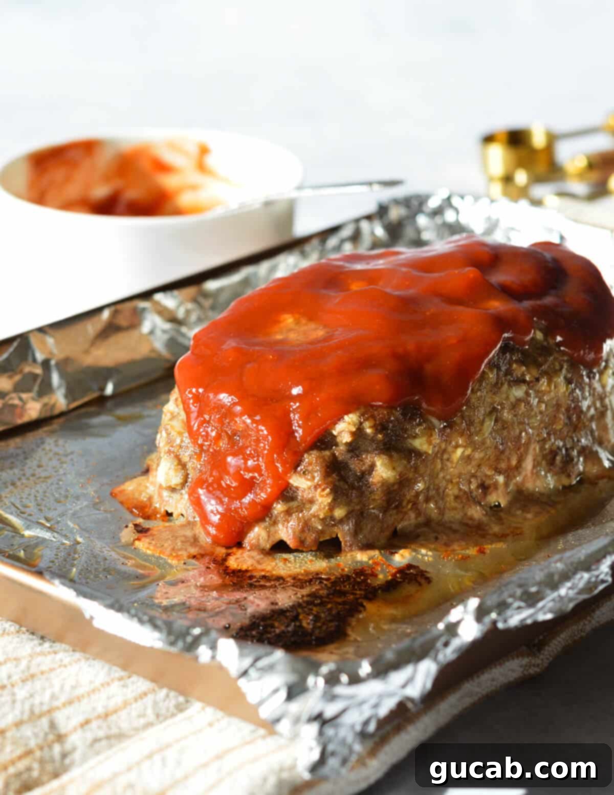 meatloaf with glaze on top