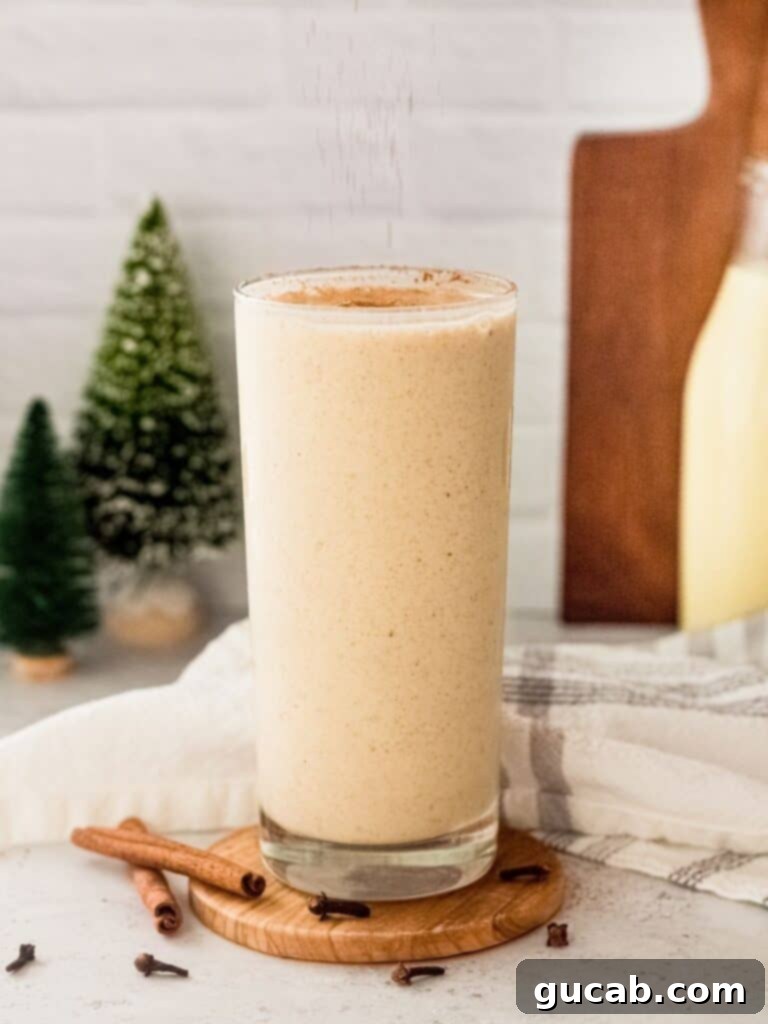 an eggnog milkshake 