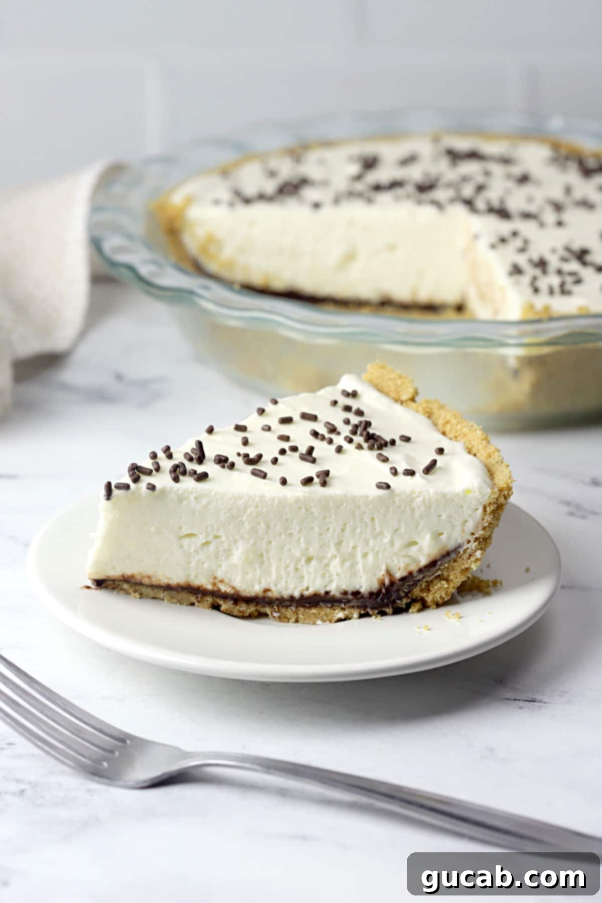 a slice of marshmallow pie. 