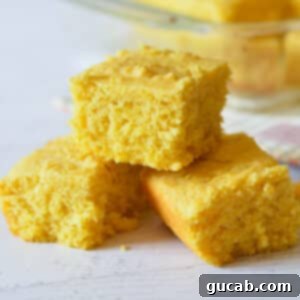 a stack of cornbread
