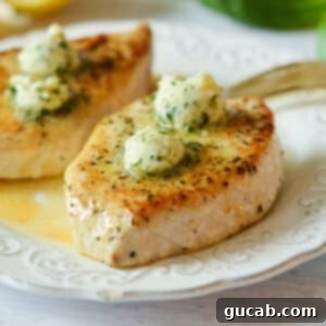 swordfish with lemon basil butter on it.