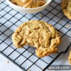 flourless peanut butter cookie on a wire rack.