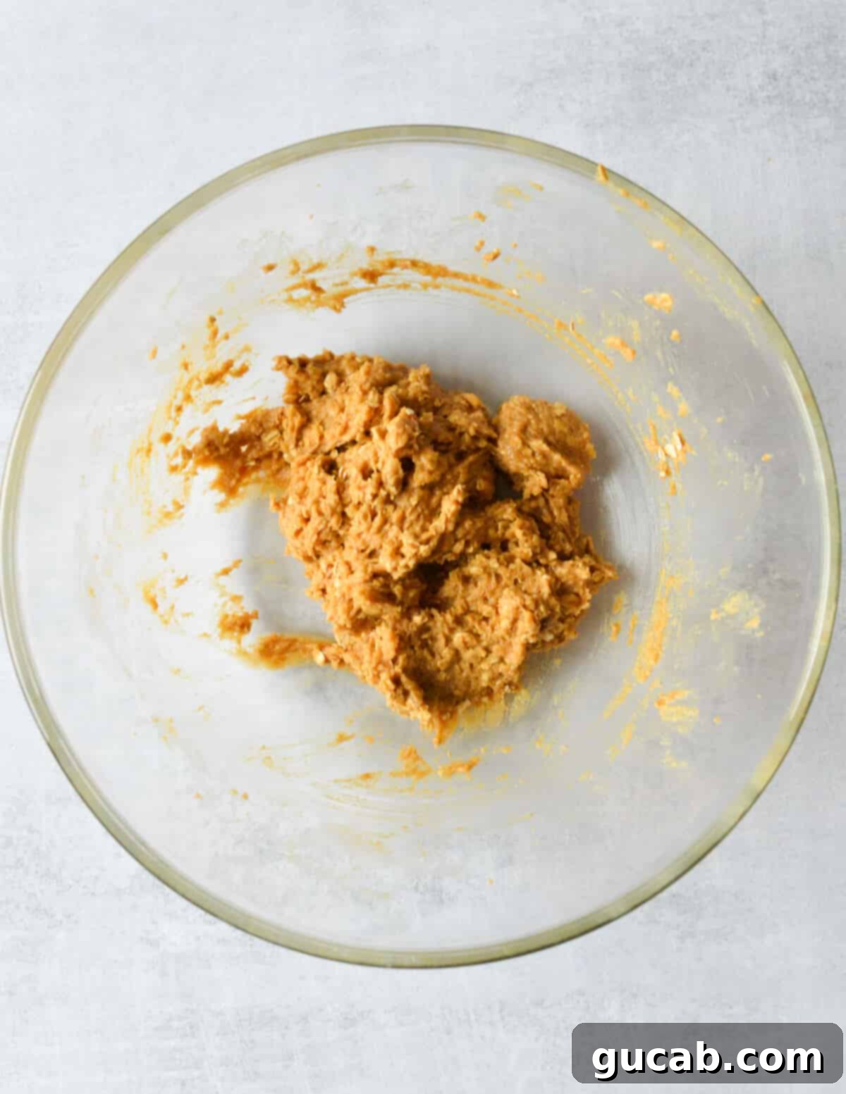 a bowl of peanut butter cookie dough.