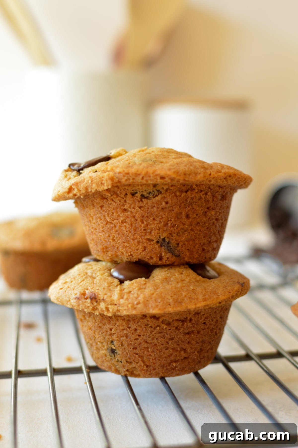 stacked gluten free muffins