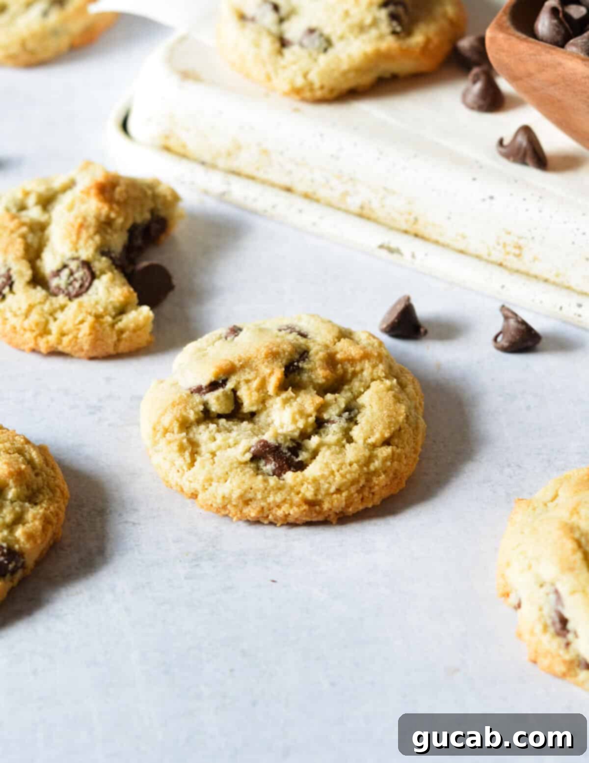 almond flour chocolate chip cookie. 
