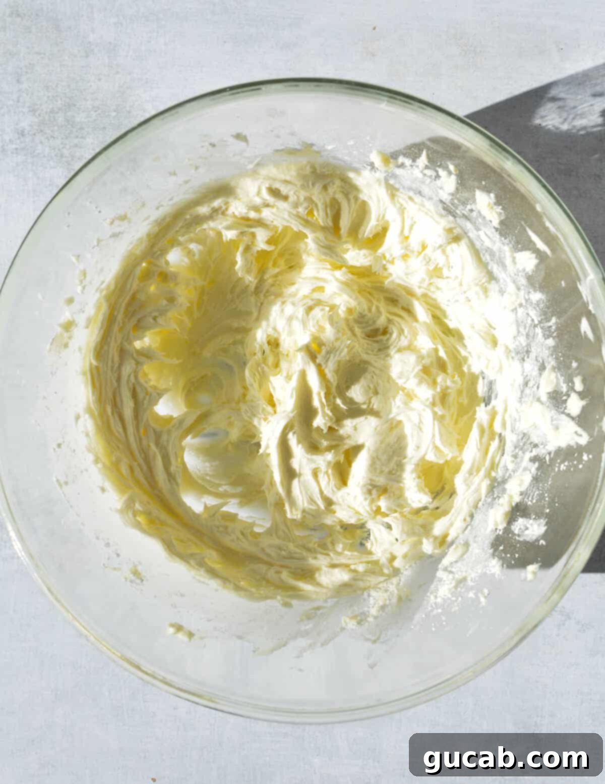 whipped peppermint frosting in a bowl. 