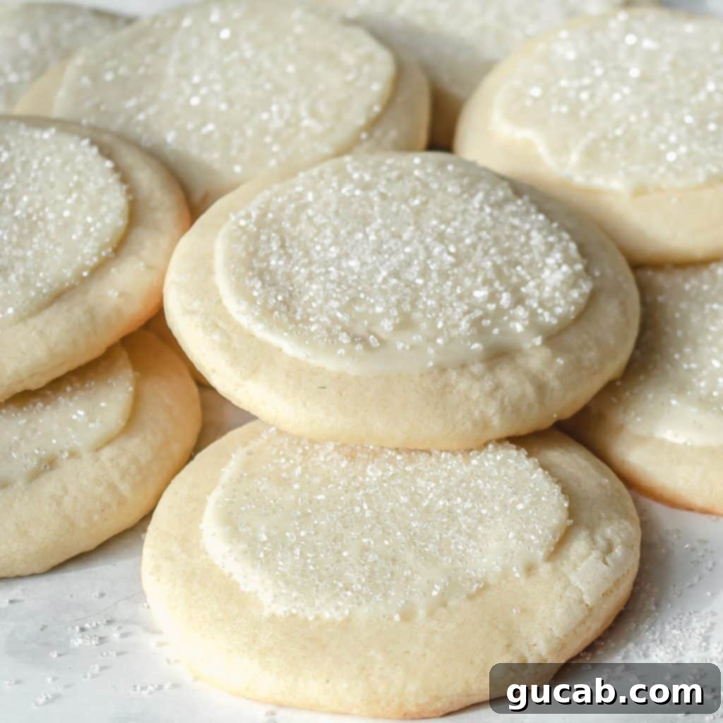19 Peppermint Desserts to Sweeten Your Holidays 5 iced peppermint cookies with sanding sugar.