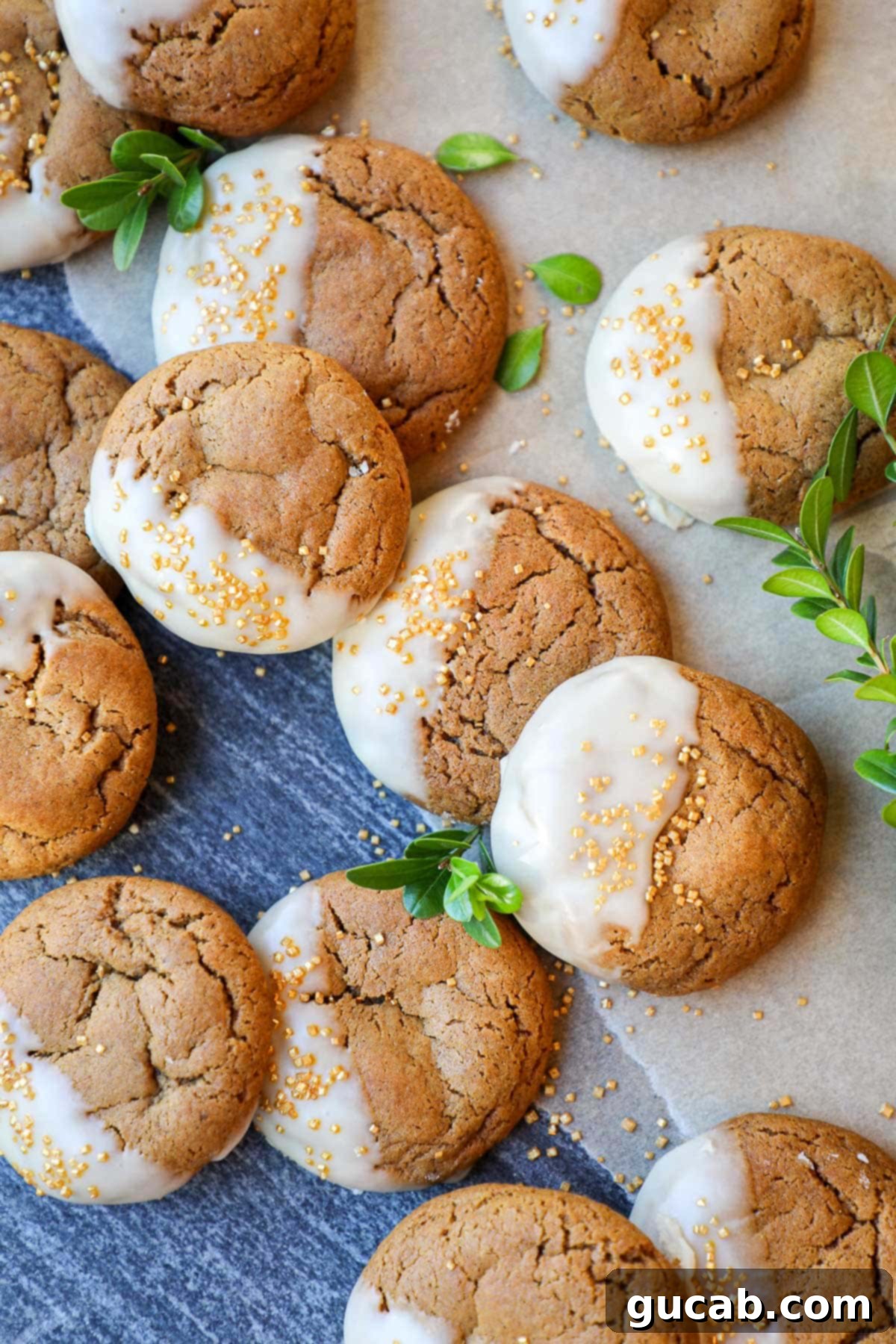 molasses cookies dipped in a maple glaze 