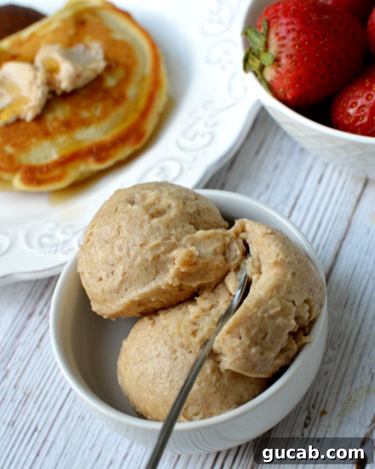 a bowl of cinnamon maple butter