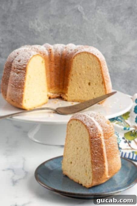 a slice of maple chiffon cake on a plate. 