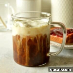 A refreshing cold brew with vanilla sweet cream cold foam, a perfect homemade Starbucks copycat drink.