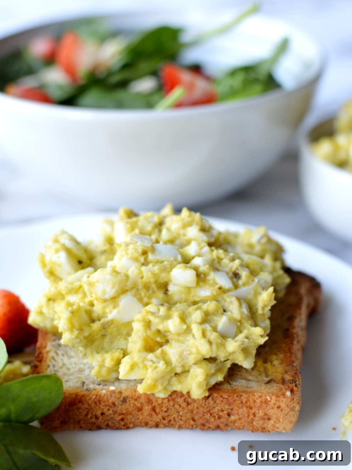 pesto egg salad on toast
