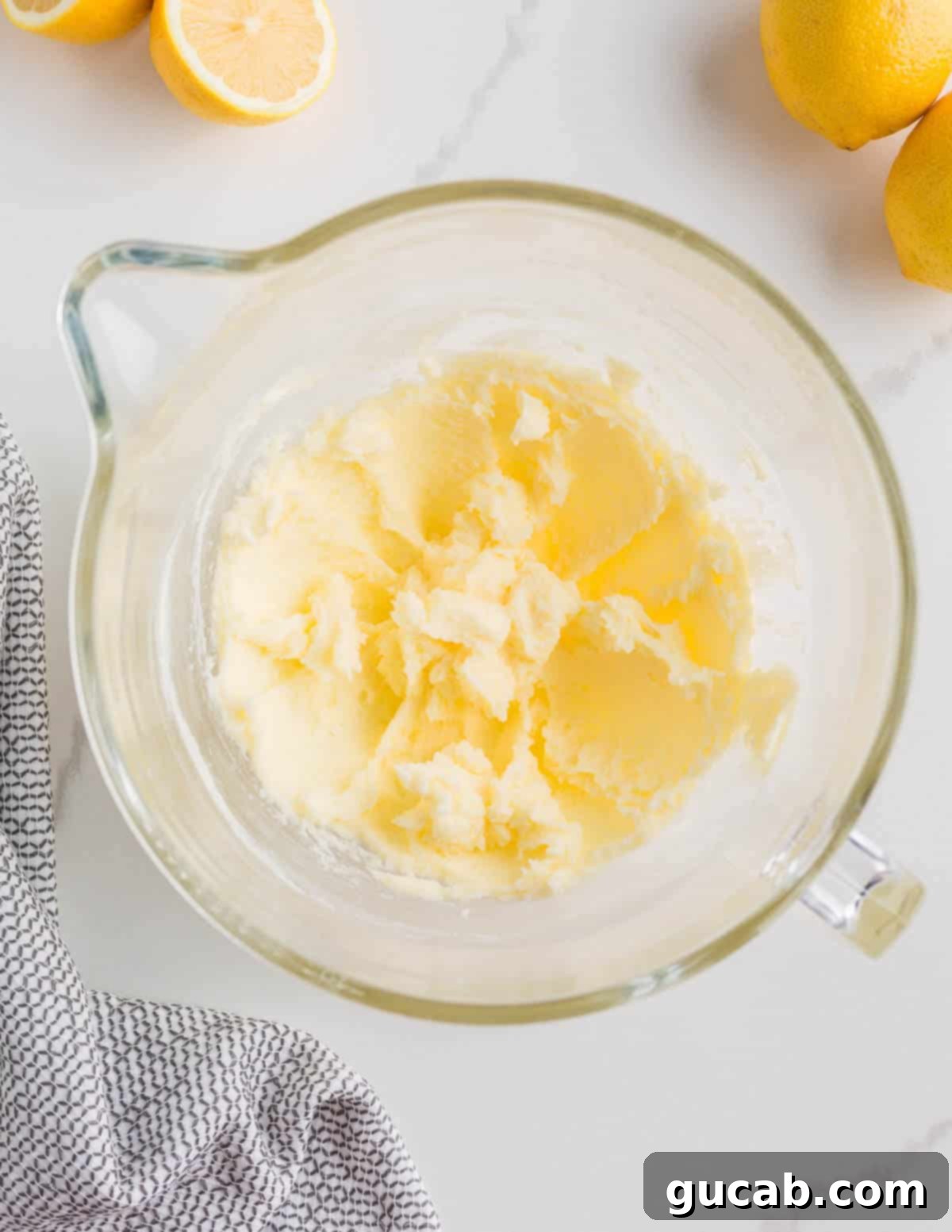 Sweet and Zesty Lemon Cookies 5 creamed butter and sugar in a mixing bowl.