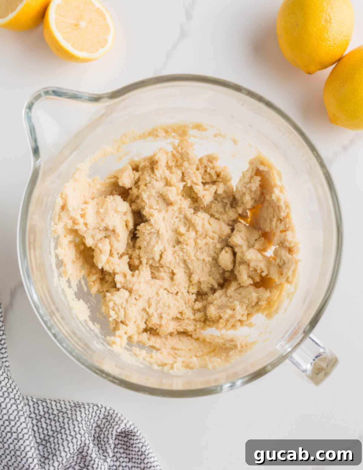 Sweet and Zesty Lemon Cookies 7 a bowl of sugar cookie dough.