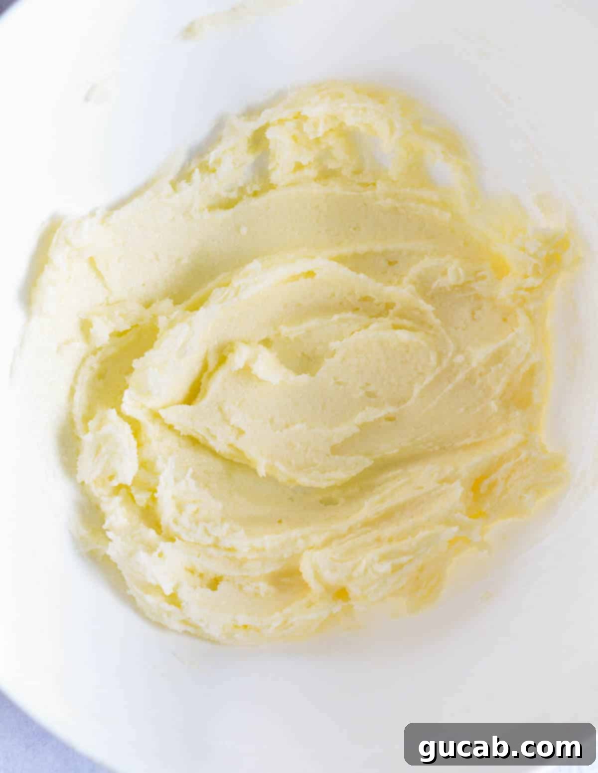 Buttery Gluten-Free Shortbread 5 a bowl of creamed butter and sugar,