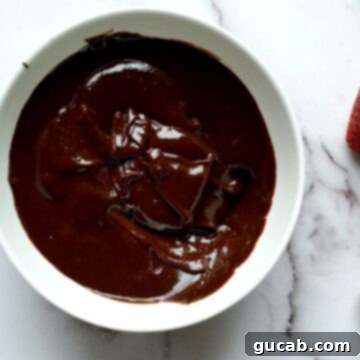 a bowl of chocolate ganache